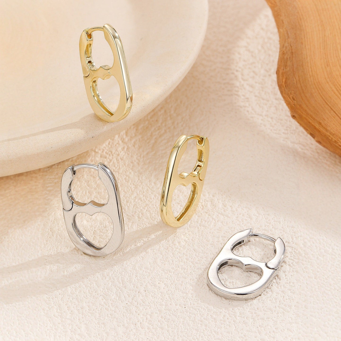 Fashion Women's Jewelry Copper Plated Real Gold Earrings