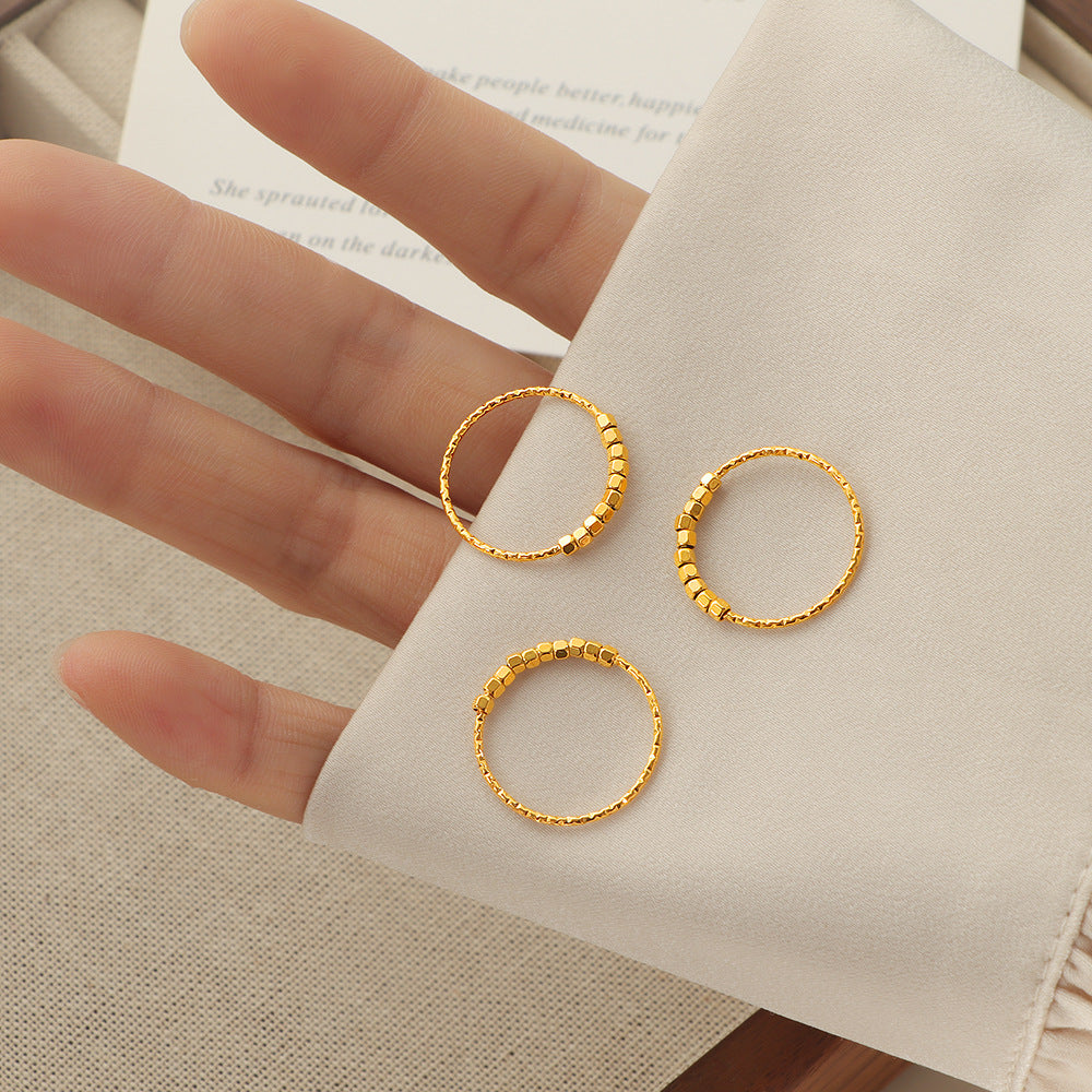 Titanium Steel Ring With A Delicate Small Square Designstylish Versatile And Wont Fade