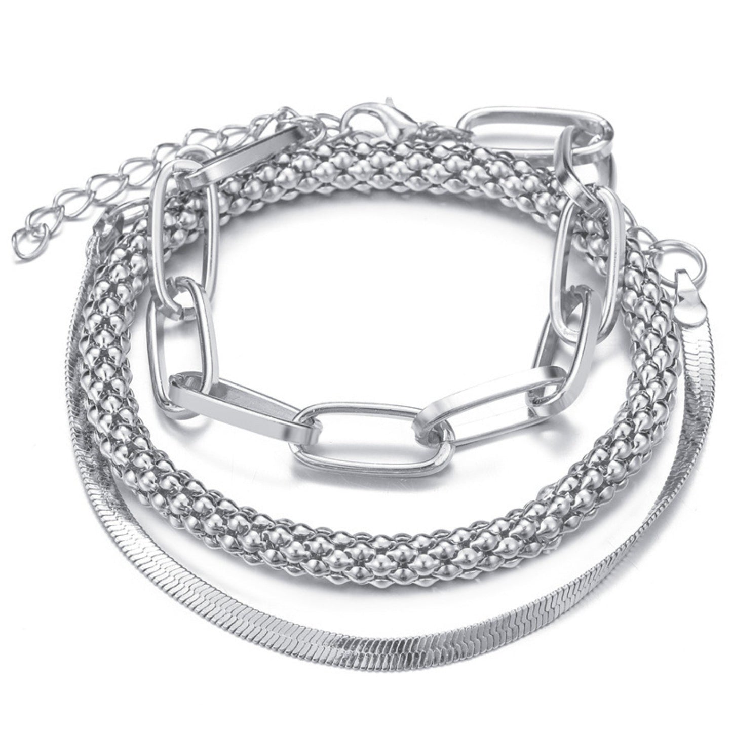 Snake Bone Chain Multi-layer Bracelet Creative Retro 3-piece Set